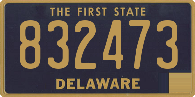 DE license plate 832473