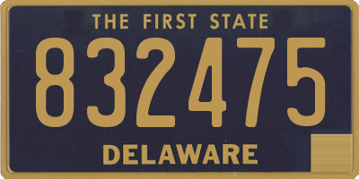 DE license plate 832475