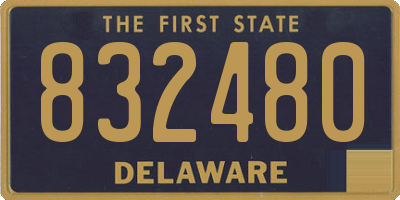 DE license plate 832480