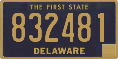 DE license plate 832481
