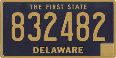 DE license plate 832482