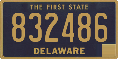 DE license plate 832486