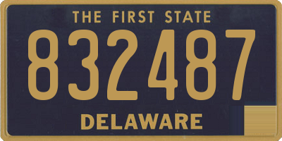 DE license plate 832487
