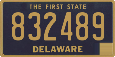 DE license plate 832489