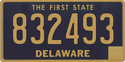 DE license plate 832493