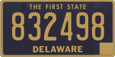 DE license plate 832498
