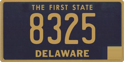 DE license plate 8325