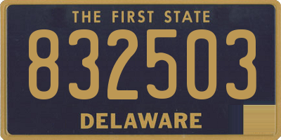 DE license plate 832503