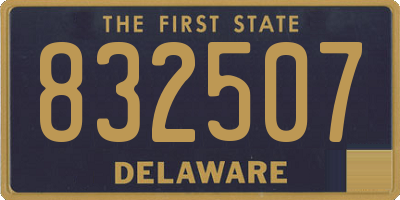 DE license plate 832507