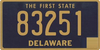 DE license plate 83251