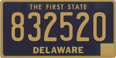 DE license plate 832520
