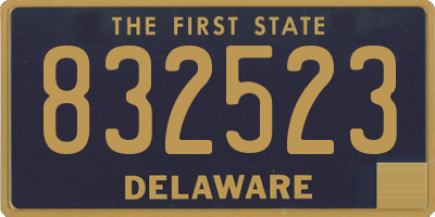 DE license plate 832523
