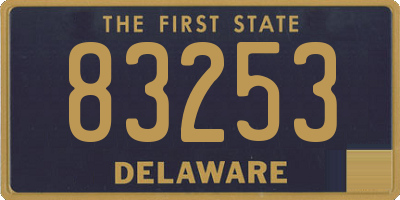 DE license plate 83253