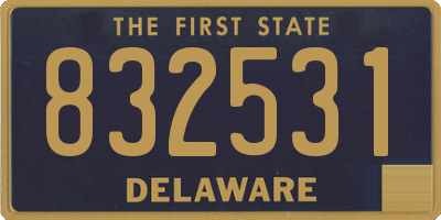 DE license plate 832531