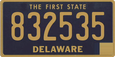 DE license plate 832535