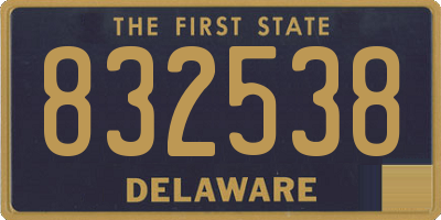 DE license plate 832538