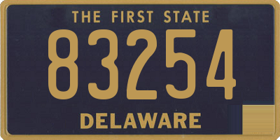 DE license plate 83254
