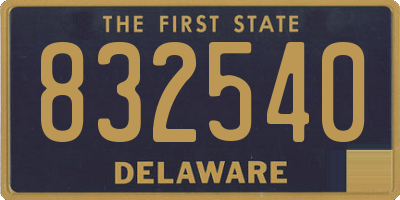 DE license plate 832540