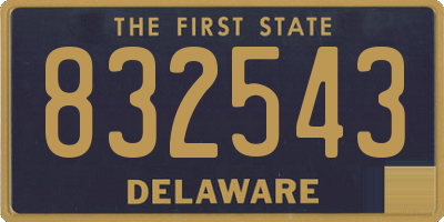 DE license plate 832543