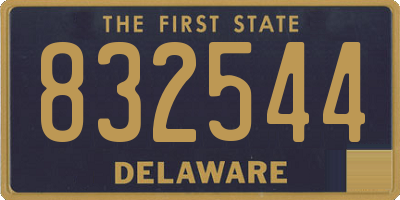 DE license plate 832544
