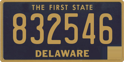DE license plate 832546