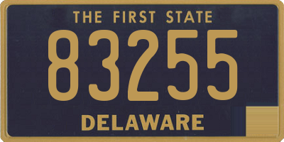 DE license plate 83255
