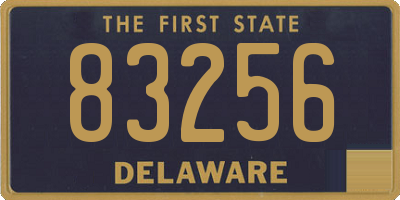 DE license plate 83256