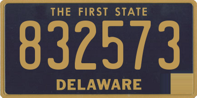 DE license plate 832573