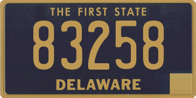 DE license plate 83258