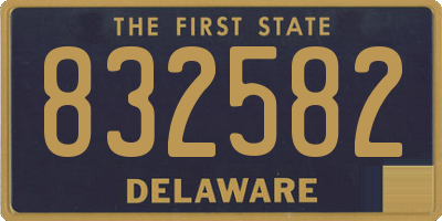 DE license plate 832582