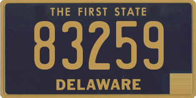 DE license plate 83259