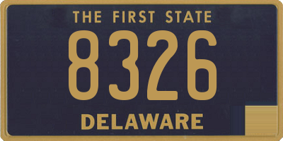 DE license plate 8326