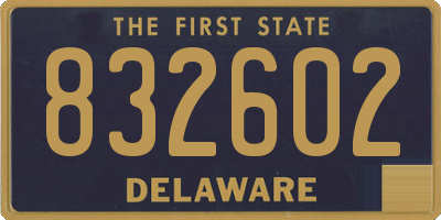 DE license plate 832602