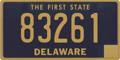 DE license plate 83261