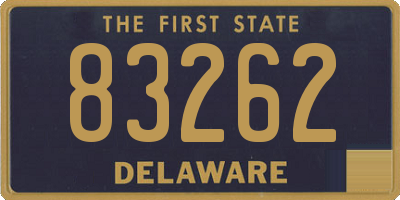 DE license plate 83262