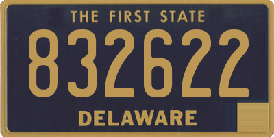 DE license plate 832622