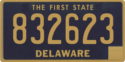 DE license plate 832623