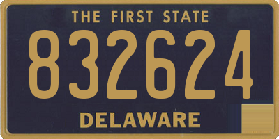 DE license plate 832624