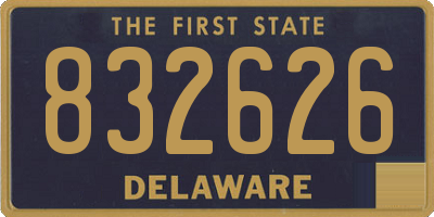 DE license plate 832626