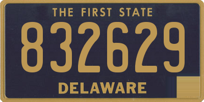 DE license plate 832629