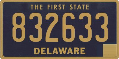 DE license plate 832633