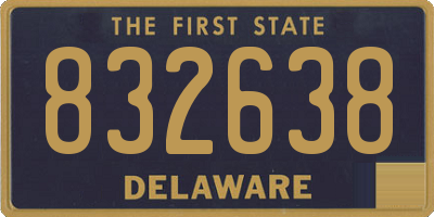 DE license plate 832638