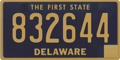 DE license plate 832644