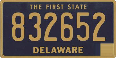 DE license plate 832652