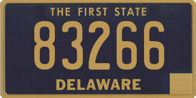 DE license plate 83266