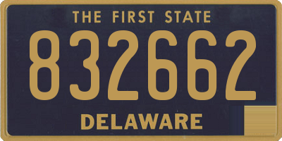 DE license plate 832662