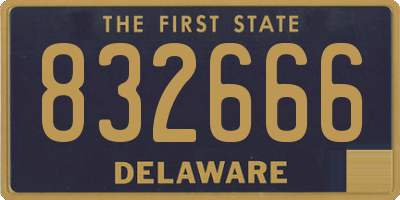 DE license plate 832666
