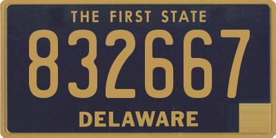 DE license plate 832667