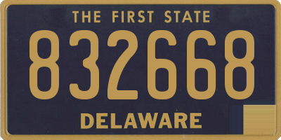 DE license plate 832668