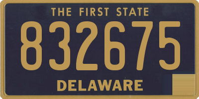 DE license plate 832675